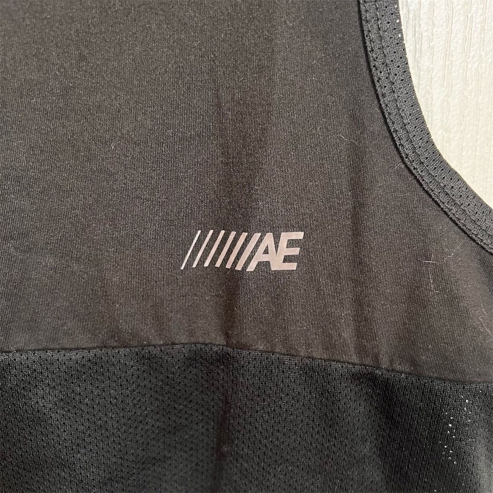 American Eagle Kids Black Grey Colorblock Active Tank Top Size 14 11-12Y Logo - Picture 4 of 6